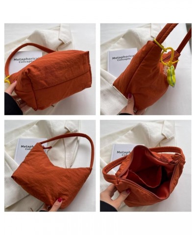 Casual Nylon Crossbody Bag for Women Canvas Shoulder Bag Hobo Bag Underarm Bag Handbag Orange $29.13 Totes