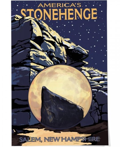 24x36 Inch Giclee Print, America's Stonehenge, New Hampshire, Night Scene $21.50 Totes