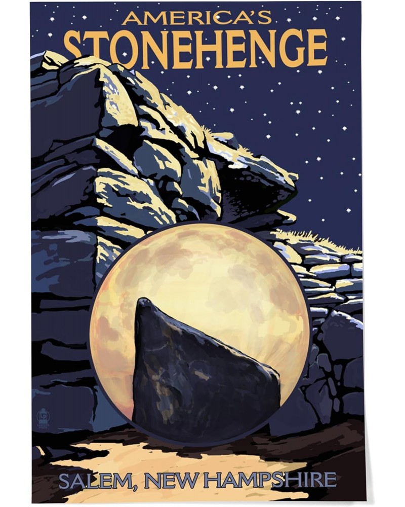 24x36 Inch Giclee Print, America's Stonehenge, New Hampshire, Night Scene $21.50 Totes