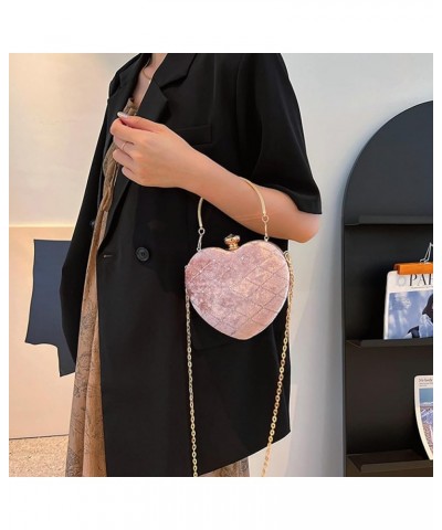 Women Heart Shaped Handbag Wedding Party Evening Bag Clutch Purse Designer Bag Cocktail Prom Satchel Crossbody Purse Brown $1...