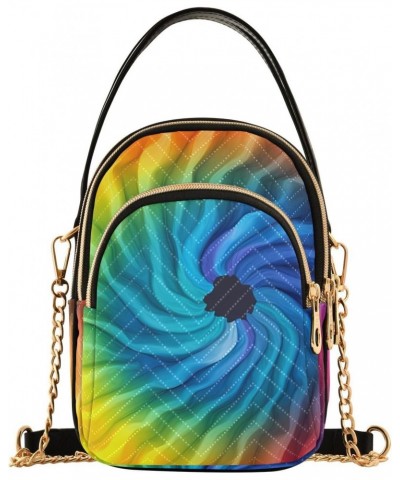 Tie Dye Rainbow Small Crossbody Purses for Women Crossbody Bags Fanny Packs Handbags Wallet Cell Phone Shoulder Purse for Wom...