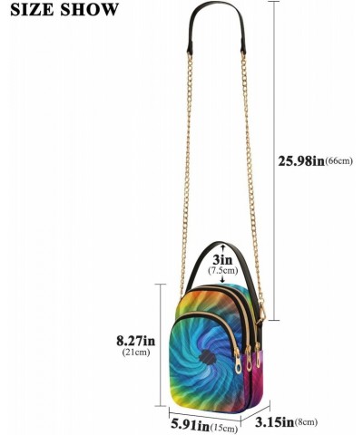 Tie Dye Rainbow Small Crossbody Purses for Women Crossbody Bags Fanny Packs Handbags Wallet Cell Phone Shoulder Purse for Wom...