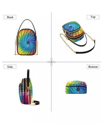 Tie Dye Rainbow Small Crossbody Purses for Women Crossbody Bags Fanny Packs Handbags Wallet Cell Phone Shoulder Purse for Wom...