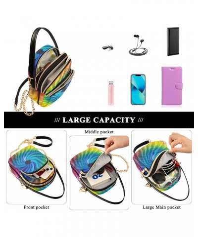 Tie Dye Rainbow Small Crossbody Purses for Women Crossbody Bags Fanny Packs Handbags Wallet Cell Phone Shoulder Purse for Wom...