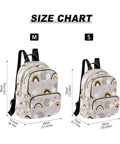 Rainbow Star Hedgehogs Women Backpack Purse Ladies Fashion Shoulder Bag Daypack Travel Bag 7.5L Small $13.64 Backpacks