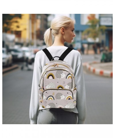 Rainbow Star Hedgehogs Women Backpack Purse Ladies Fashion Shoulder Bag Daypack Travel Bag 7.5L Small $13.64 Backpacks