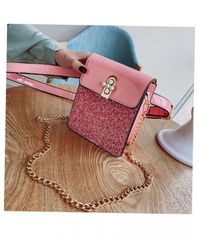 Pink Glitter Lady Bag Woman Pu Bag Crossbody Bag for Woman Cross Body Bag Pu Leather Shoulder Bag Fashion Crossbody Bag Pu Le...