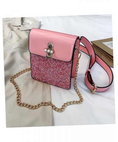 Pink Glitter Lady Bag Woman Pu Bag Crossbody Bag for Woman Cross Body Bag Pu Leather Shoulder Bag Fashion Crossbody Bag Pu Le...