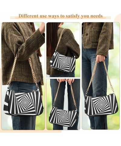 Cute Funny Sheep Shoulder Bag Gift for Women Chain Purses Shoulder Bag Black and White $14.25 Hobo Bags