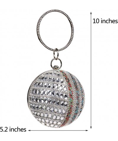 Women Handbag Evening Bag Clutches Purse Chain Dress Woven Wedding Rhinestones Silver $37.09 Evening Bags