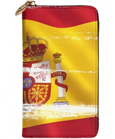 Spain Flag picture Leather long clutch wallet : Comfortable, lightweight, waterproof, durable 7.48 x 4.13 in $25.92 Clutches