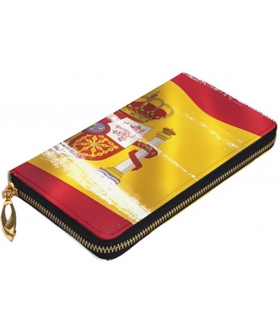 Spain Flag picture Leather long clutch wallet : Comfortable, lightweight, waterproof, durable 7.48 x 4.13 in $25.92 Clutches