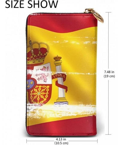 Spain Flag picture Leather long clutch wallet : Comfortable, lightweight, waterproof, durable 7.48 x 4.13 in $25.92 Clutches