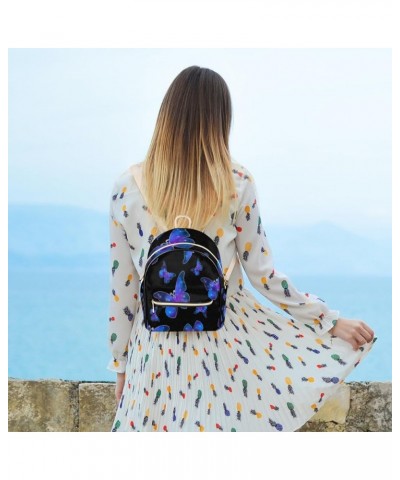 Geometric Pattern Pattern PU Leather Backpack Backpack Purse for Women Small Bag with Adjustable Strap Fashionable Travel Bag...