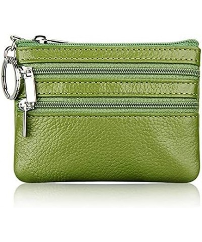 Fashion Leather Women Wallet Clutch One/Two Zip Female Short Small Coin Purse Soft Mini Card Cash Holder (Color : 2 Zip-Green...