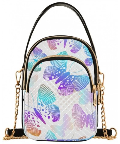 Butterfly Rainbow Crossbody Bags for Women Crossbody Purse Bag Mini Shoulder Bag with Chain Strap for Women $14.29 Crossbody ...