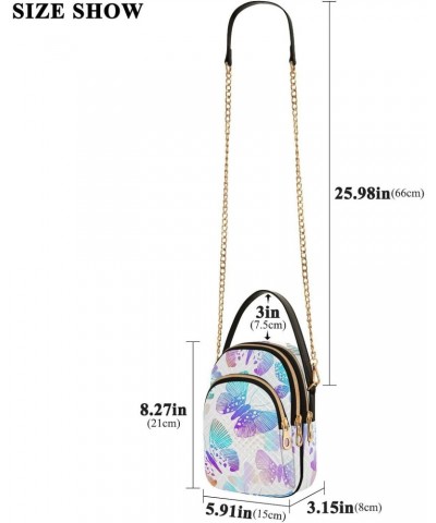 Butterfly Rainbow Crossbody Bags for Women Crossbody Purse Bag Mini Shoulder Bag with Chain Strap for Women $14.29 Crossbody ...