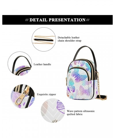 Butterfly Rainbow Crossbody Bags for Women Crossbody Purse Bag Mini Shoulder Bag with Chain Strap for Women $14.29 Crossbody ...