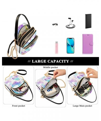 Butterfly Rainbow Crossbody Bags for Women Crossbody Purse Bag Mini Shoulder Bag with Chain Strap for Women $14.29 Crossbody ...