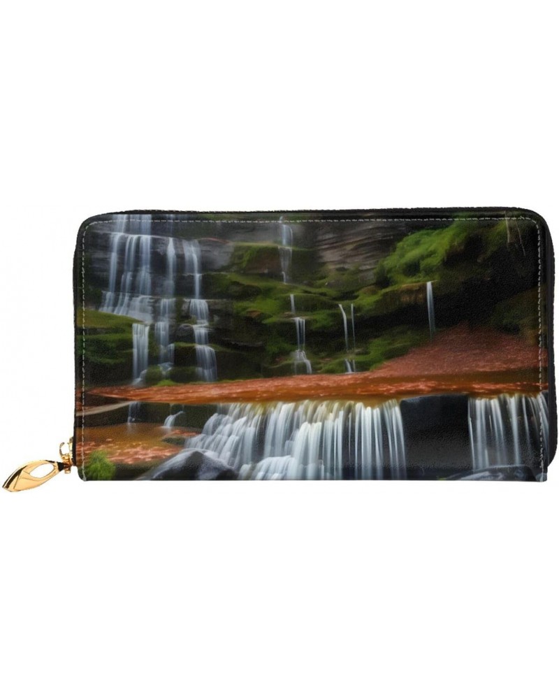 Waterfall View Women'S Wallet, Leather Large Capacity Clutch Bag, Women'S Cell Phone Clutch Bag, Credit Card Holder. $25.95 C...