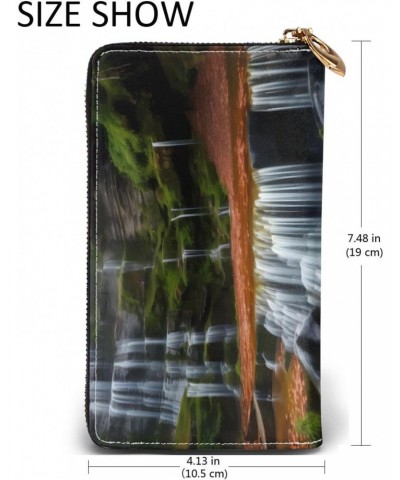 Waterfall View Women'S Wallet, Leather Large Capacity Clutch Bag, Women'S Cell Phone Clutch Bag, Credit Card Holder. $25.95 C...