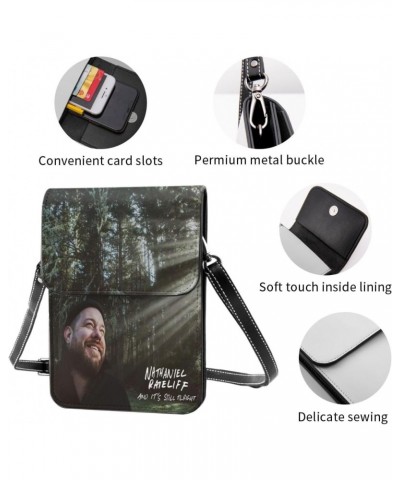 Nathaniel Rateliff & The Night Sweats Small Cell Phone Purse Female Cell Phone Purse Clutch Handbag Black $15.95 Crossbody Bags