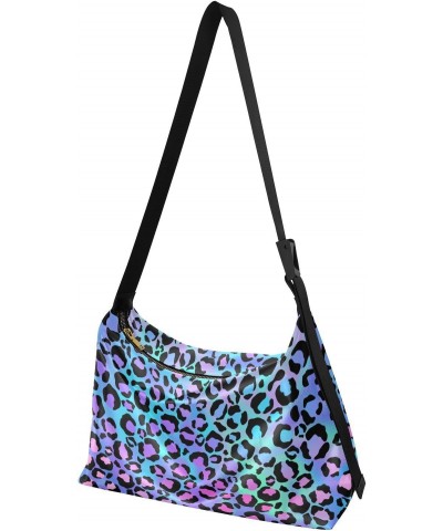 Leopard Print Cheetah Purple Womens Tote Bag Leather Shoulder Bag For Women Men Large Hobo Cross Body Bags Handbag $13.94 Totes