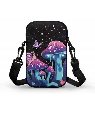 Double Layer Shoulder Bag for Women Men Girls Boys Over 5 Mushroom Snail $9.24 Shoulder Bags