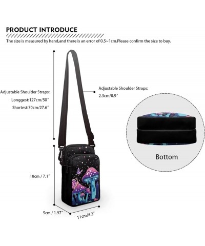 Double Layer Shoulder Bag for Women Men Girls Boys Over 5 Mushroom Snail $9.24 Shoulder Bags