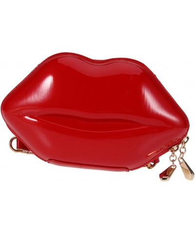 3pcs Crossbody Purse Crossbody Bag Cross Body Purse Lips Shaped Bags Chain Bags Crossbody Shoulder Bag Wild South Girl Red $2...