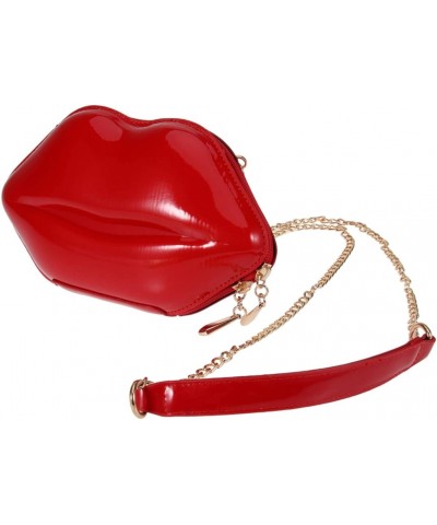 3pcs Crossbody Purse Crossbody Bag Cross Body Purse Lips Shaped Bags Chain Bags Crossbody Shoulder Bag Wild South Girl Red $2...