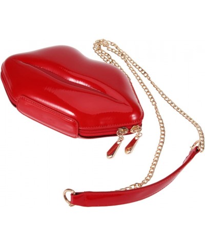 3pcs Crossbody Purse Crossbody Bag Cross Body Purse Lips Shaped Bags Chain Bags Crossbody Shoulder Bag Wild South Girl Red $2...