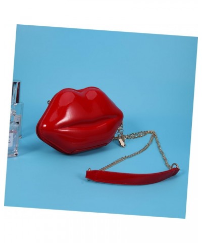 3pcs Crossbody Purse Crossbody Bag Cross Body Purse Lips Shaped Bags Chain Bags Crossbody Shoulder Bag Wild South Girl Red $2...