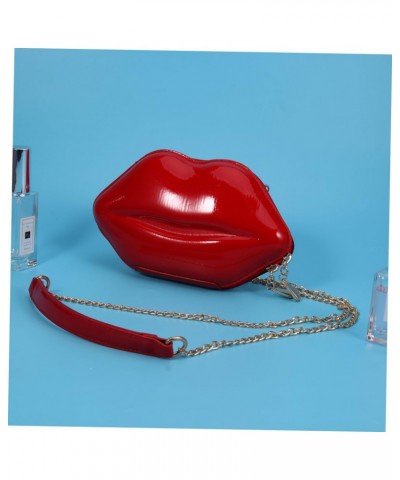 3pcs Crossbody Purse Crossbody Bag Cross Body Purse Lips Shaped Bags Chain Bags Crossbody Shoulder Bag Wild South Girl Red $2...