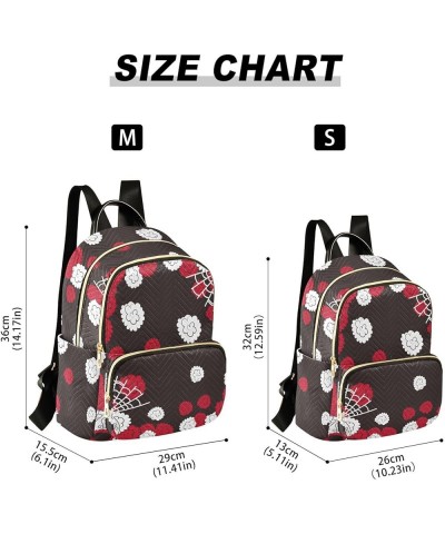 Sugar Skull Flower Black Casual Fashion Polyester Travel Rucksack Shoulder Bag Color Medium $19.23 Backpacks