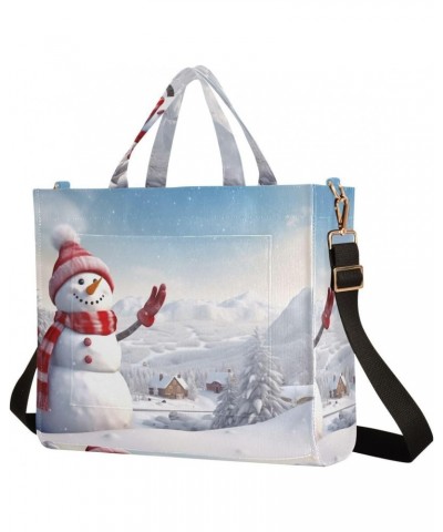 Christmas Snowman Crossbody Bag Women Corduroy Tote Bags Casual Shoulder Handbag Hobo Messenger Bag, S $13.39 Totes