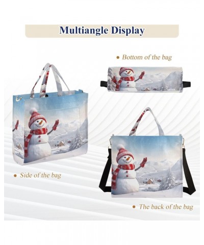 Christmas Snowman Crossbody Bag Women Corduroy Tote Bags Casual Shoulder Handbag Hobo Messenger Bag, S $13.39 Totes