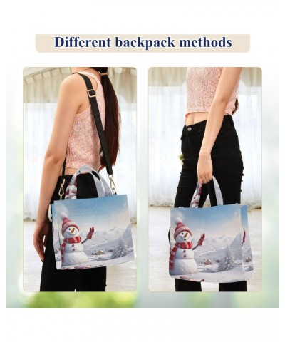 Christmas Snowman Crossbody Bag Women Corduroy Tote Bags Casual Shoulder Handbag Hobo Messenger Bag, S $13.39 Totes