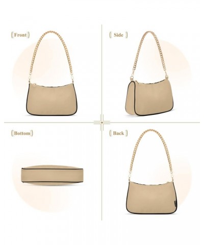 Wheat Shoulder Bag Gift for Women Cute Tote Handbag with Zipper Closure Tan $13.33 Shoulder Bags