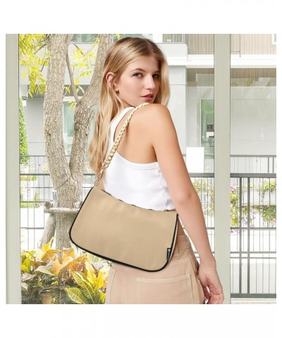 Wheat Shoulder Bag Gift for Women Cute Tote Handbag with Zipper Closure Tan $13.33 Shoulder Bags