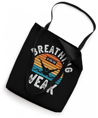 Breathing Is For The Weak Swimmer Swim Lover Swimming Coach Tote Bag $10.75 Totes