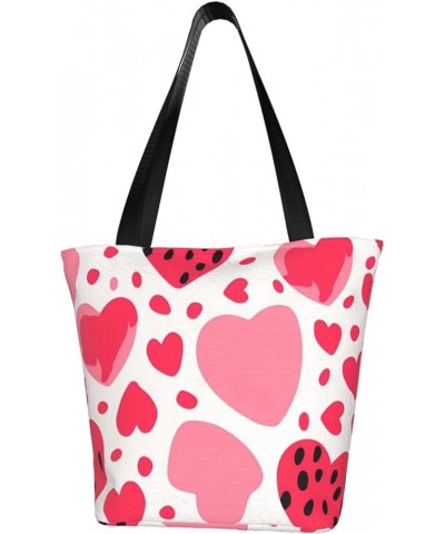 Heart Personalized Shoulder Bag for Women Stylish Tote for Travel Business Shopping and Teaching Heart 1 $12.46 Totes