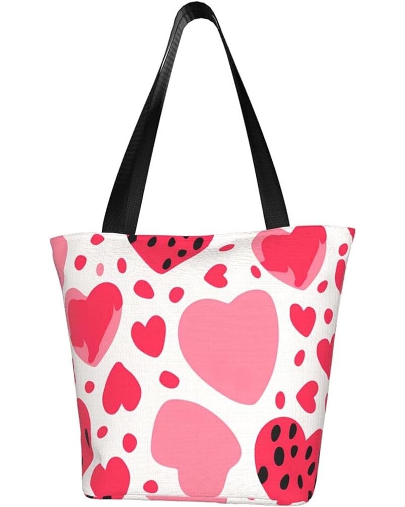 Heart Personalized Shoulder Bag for Women Stylish Tote for Travel Business Shopping and Teaching Heart 1 $12.46 Totes