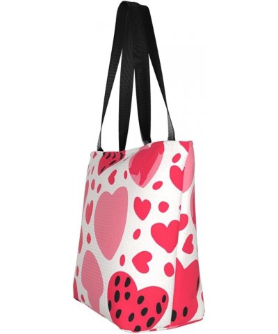 Heart Personalized Shoulder Bag for Women Stylish Tote for Travel Business Shopping and Teaching Heart 1 $12.46 Totes