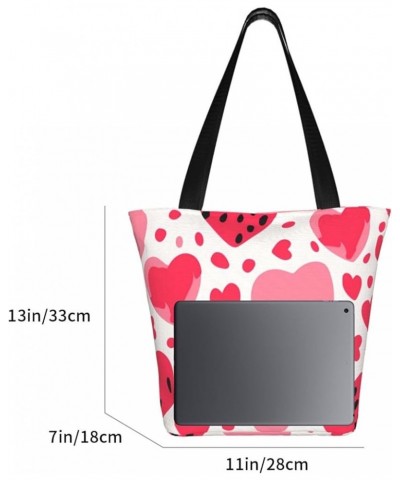 Heart Personalized Shoulder Bag for Women Stylish Tote for Travel Business Shopping and Teaching Heart 1 $12.46 Totes