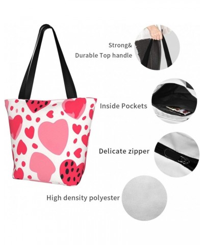 Heart Personalized Shoulder Bag for Women Stylish Tote for Travel Business Shopping and Teaching Heart 1 $12.46 Totes