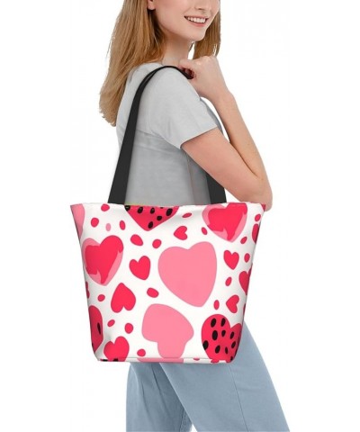 Heart Personalized Shoulder Bag for Women Stylish Tote for Travel Business Shopping and Teaching Heart 1 $12.46 Totes