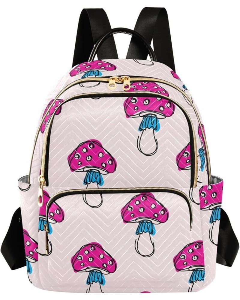 Mini Backpack Purse for Women Lightweight Girls Small Size Mushroom Print 1 School Teens College Traveling Medium $16.82 Back...