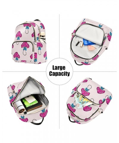 Mini Backpack Purse for Women Lightweight Girls Small Size Mushroom Print 1 School Teens College Traveling Medium $16.82 Back...