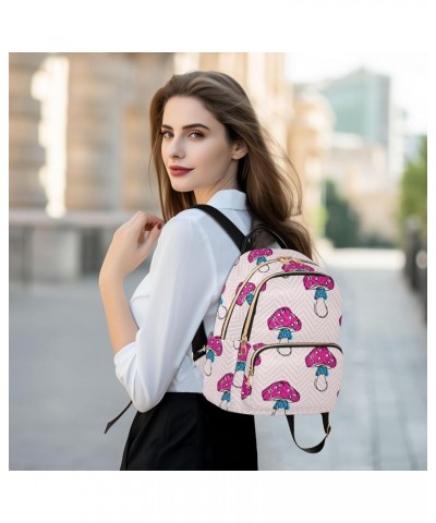 Mini Backpack Purse for Women Lightweight Girls Small Size Mushroom Print 1 School Teens College Traveling Medium $16.82 Back...